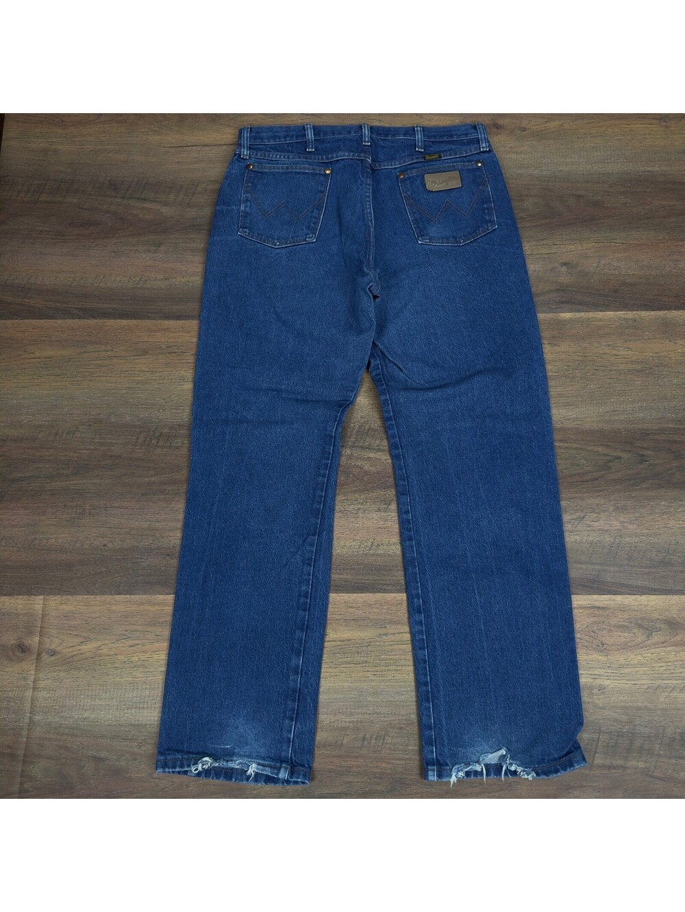 Wrangler Cowboy Cut Mens Jeans 35x32 Indigo Original Fit - Picture 2 of 7